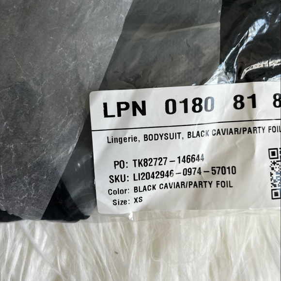 Savage X Fenty Forever Savage Black Caviar Rainbow Logo Waistband Bodysuit - Picture 9 of 10